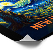 トータル太陽のEclipse 2024ニューハンプシャースターリーニッシュ ポスター (角)