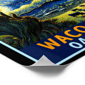 トータル太陽のEclipse 2024ワコテキサス州ヴァンゴッホスター ポスター (角)