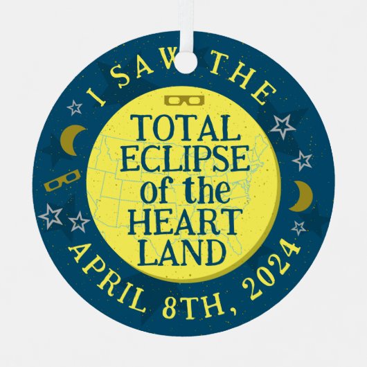 トータル太陽のEclipse 2024年4月8日ビューアお土産 メタルオーナメント (正面)