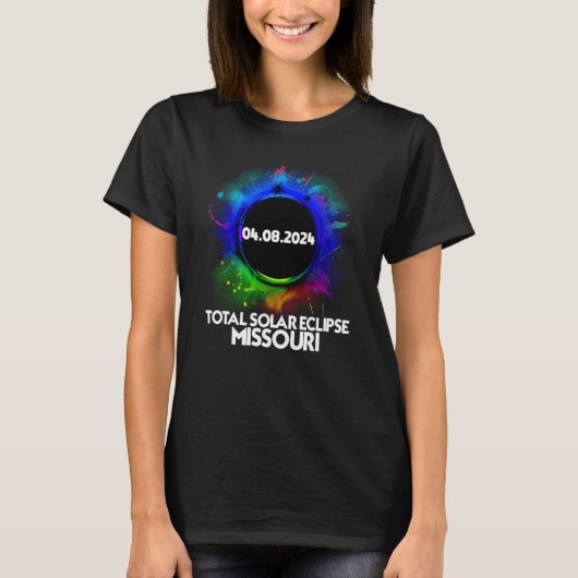 トータル太陽のEclipse Missouri 2024 Totality Colorfu Tシャツ (正面)
