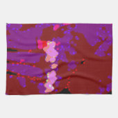 トータル抽象芸術ブーゲンビリア キッチンタオル (横)