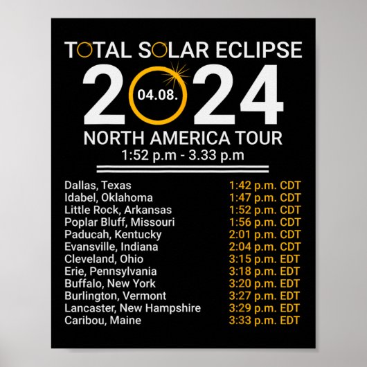 トータル春4.08.24トータル太陽のEclipse 2024 ポスター (正面)