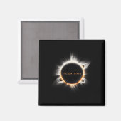 トータル春4.08.24トータル太陽のEclipse 2024 マグネット (正面/裏面)