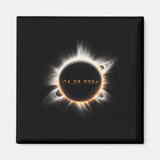 トータル春4.08.24トータル太陽のEclipse 2024 マグネット (正面)