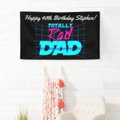 トータル素晴らしいパパおもしろい80sバースデーパーティー 横断幕 (インサイチュ)