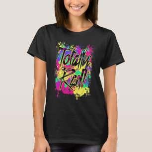 トータル素晴らしい80s絵を描スプラッシュカラー1980s走パーティー tシャツ