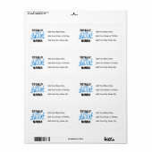 トータル素晴らしナンナブルーTシャツとGIfts ラベル (フルシート)