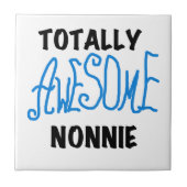 トータル素晴らしノニーブルー文字Tシャツとギフト タイル (正面)