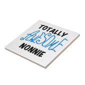 トータル素晴らしノニーブルー文字Tシャツとギフト タイル (側面)