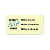 トータル素晴らしノンナブルーTシャツとギフト ラベル (正面)