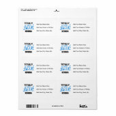 トータル素晴らしノンナブルーTシャツとギフト ラベル (フルシート)