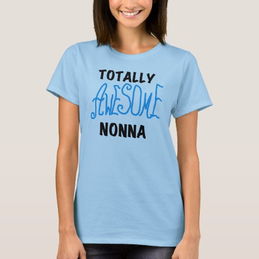 トータル素晴らしノンナブルーTシャツとギフト Tシャツ (正面)