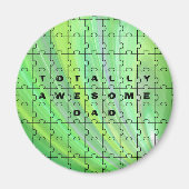 トータル素晴らしパパパズルグリーン マグネット (正面)