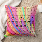 トータル素晴らしマピンクスワールパズルデザイン クッション (ブランケット)