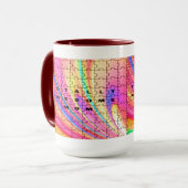 トータル素晴らしマピンクスワールパズルデザイン マグカップ (正面左)
