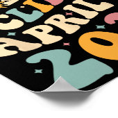 トータル04 08 24 太陽の Eclipse 2024 Groovy ポスター (角)