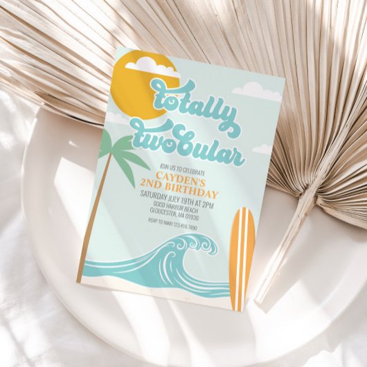 トータル2トゥブラービーチサーフビーチ2nd誕生日 招待状