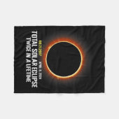 トータル2024太陽の皆既男性女性男児ギ フリースブランケット (正面(横))