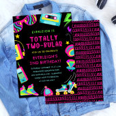 トータル22連ネオン80年代2回目の誕生日パーティー 招待状