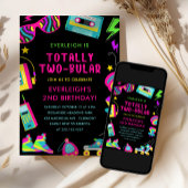 トータル22連ネオン80年代2回目の誕生日パーティー 招待状