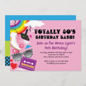 トータル80のテーマパーティーの誕生日招待状 招待状 (正面/裏面)