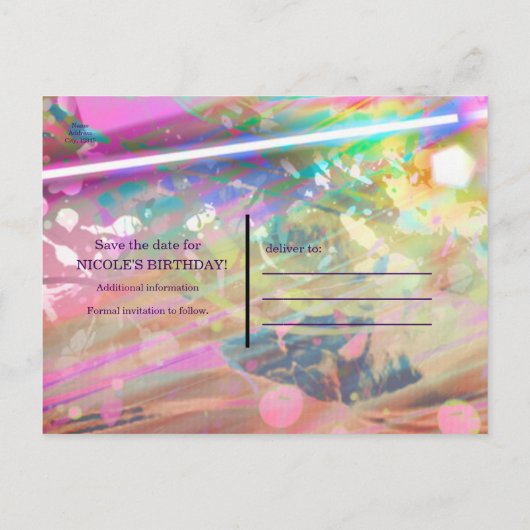 トータル80の明るいおもしろいハートパーティー 案内ポストカード (裏面)