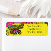 トータル80の誕生日パーティーレトロ住所 シール (インサイチュ)