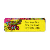 トータル80の誕生日パーティーレトロ住所 シール (正面)