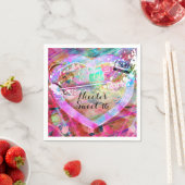 トータル80ズブライトおもしろいハートカスタムパーティーGlam スタンダードカクテルナプキン (インサイチュ)