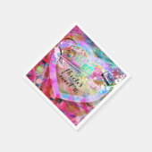 トータル80ズブライトおもしろいハートカスタムパーティーGlam スタンダードカクテルナプキン (角)
