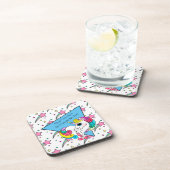 トータル80年代90年代レトロスカラフルタース白ユニコーン コースター (右側)