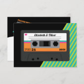 トータル80sオレンジカセ結婚ット 出欠カード (正面/裏面)