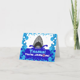 トータルJawsomeサメをテーマにした誕生日プールパーティー サンキューカード
