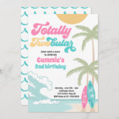 トータルTWOBULARサーフボードビーチ2nd誕生日 招待状 (正面/裏面)