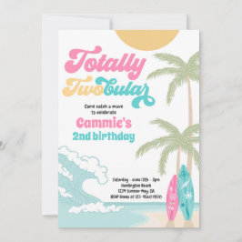 トータルTWOBULARサーフボードビーチ2nd誕生日 招待状