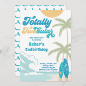 トータルTWOBULARサーフボードビーチ2nd誕生日 招待状 (正面/裏面)