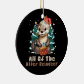 トータートトナカイおもしろいのクリスマス動物F セラミックオーナメント (右)