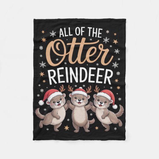 トータートトナカイのクリスマスの冬よくはしゃぐ全て フリースブランケット (正面)