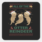 トータートトナカイの甘いクリスマスオッターのすべては スクエアシール (正面)