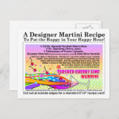 トーチさくらんぼライムマルティーニレシピはがき ポストカード (正面/裏面)