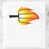 トーチとピッチフォーク 楕円形シール (バッグ)