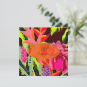 トーチジンジャーとヘリコニア/ルアウ（ハワイ式宴会）結婚ズ 招待状 (スタンド正面)