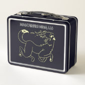 トーチテールとブラックメタルLun上の跳躍コヨーテ メタルランチボックス (裏面)