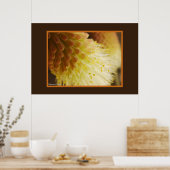 トーチリリーレッド熱いトランプのポーカー花クローズアップ写真 ポスター (キッチン)