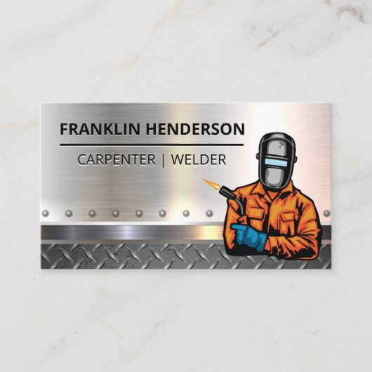 トーチ付きウエル吹ダー | メタリック 名刺 (正面)