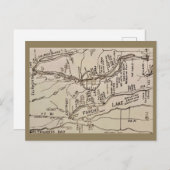 トーチ湖ミシガン州ヴィンテージ地図 ポストカード (正面/裏面)