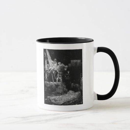 トーチ1654年が付いている十字からの降下 マグカップ (右)