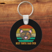 トーティ最高のーパパエバーカワイトルトースジェル猫好き キーホルダー (正面)