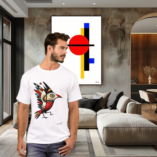 トーテミックバード - 抽象的な部族のシンボル Tシャツ
