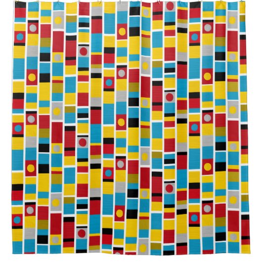 トーテムストライプ シャワーカーテン (正面)